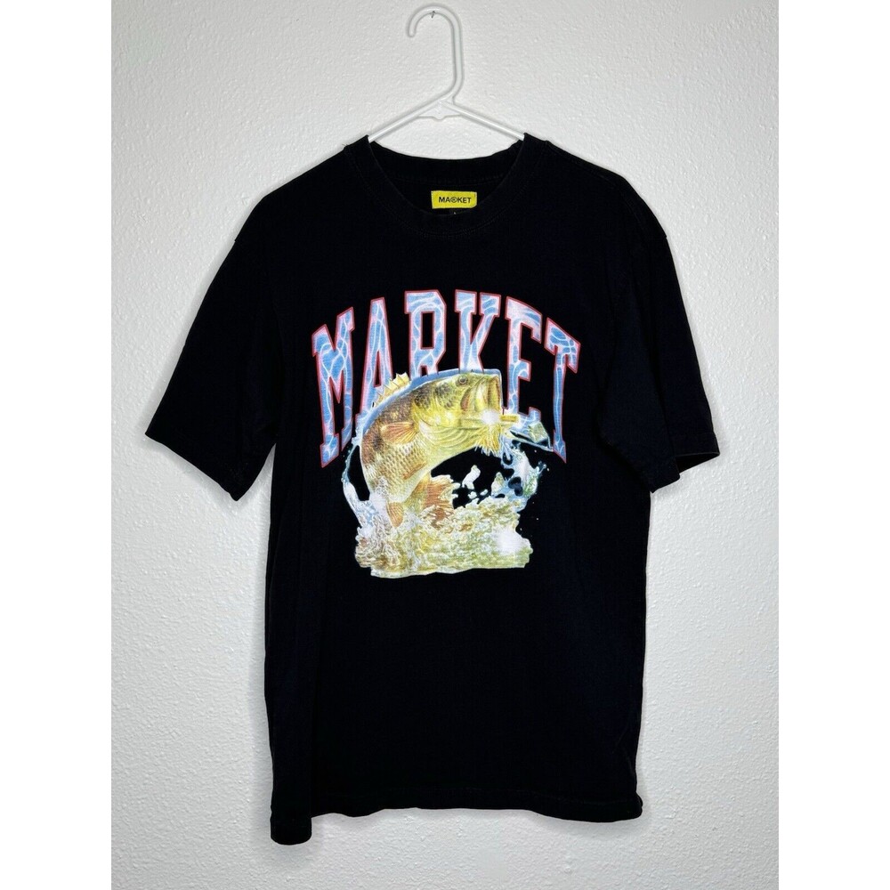 MARKET BASS ARC Men's Graphic T-Shirt Black - Size Large